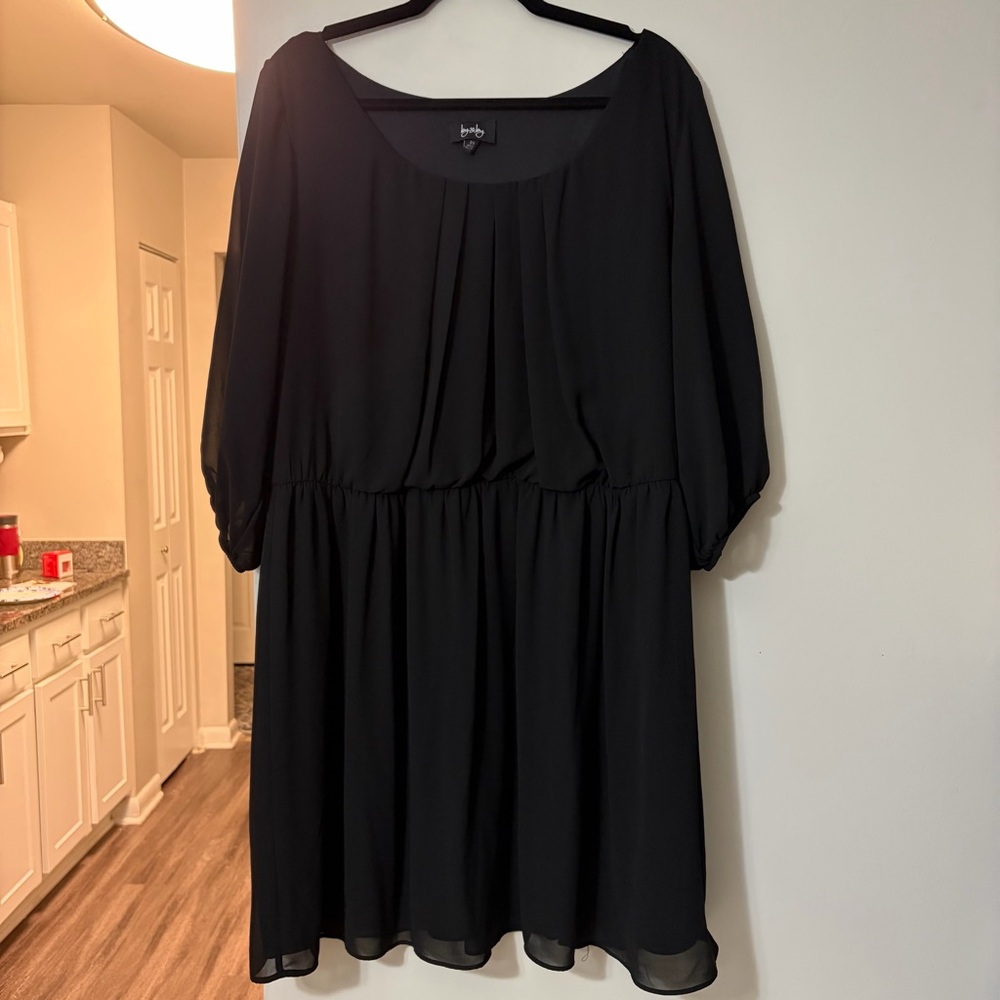 by & by Black Long Sleeve Dress